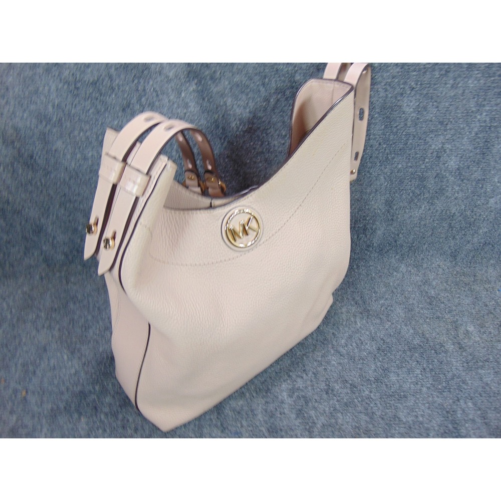 Michael Kors Fulton Hobo Pink Pebbled Leather Bag 30S0GBOH3L Flaw